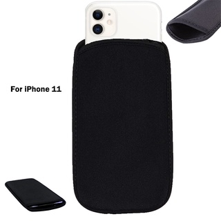 Neoprene Black Pouch For Apple iPhone 11 Elastic Sleeve bag Case