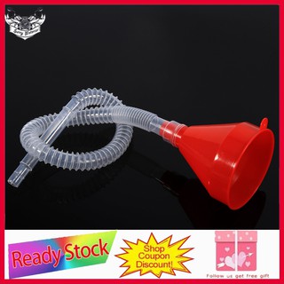 ❀Ready Stock❀ Universal Vehicle Plastic Filling Funnel+Spout Pour Oil Tool