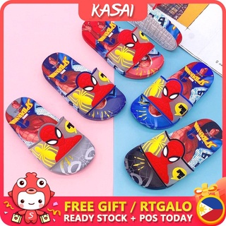 gift┇❈✸KASAI Spiderman Kids Slippers Fashion Summer Non slip Boy 2021 New Baby Sandals Gift ks2133