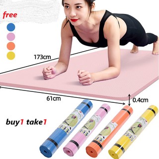 buy 1 take 1 4mm Yoga Mat and Exercise Mat non-slip EVA yoga mat fitness pilates mat