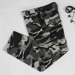 J.Sen 6 Pocket Camouflage Cargo Pants Gray/White 28-38 938-7