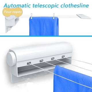Clotheslines & Drying RacksNewly Home Automatic Laundry Storage Retractable Clothesline Drying Rack (1)