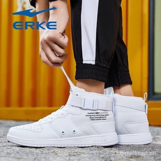 Hongxing Erke Men's Shoes Autumn Trendy High-Top White Board Shoes Air Force No. 1 Leather Waterproof Sneakers Casual Shoes 4KUc