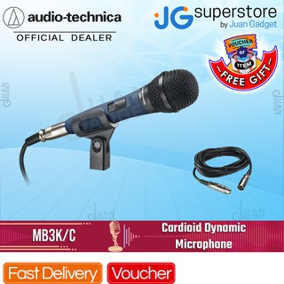 Audio Technica MB3K/C Cardioid Dynamic Handheld Vocal Microphone w/ 15-ft XLR Cable | JG Superstore