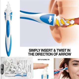 Authentic Smart Swab Ear Cleaner Easy Earwax Removal Spiral