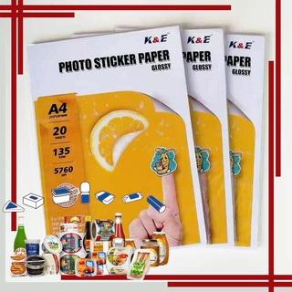 toolsHome Living Decorationkitchenware✘☃(WATERPROOF)K&E Glossy Photo Sticker Paper 90/135/150GSM A4