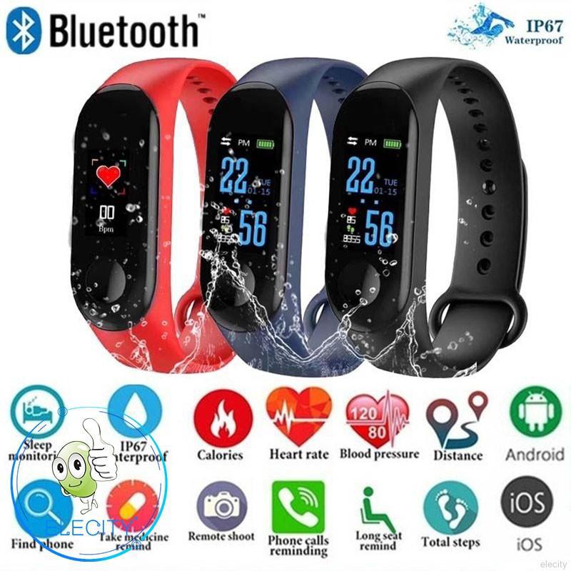 Bluetooth Smart Watch Bracelet Wristband IP67 Waterproof