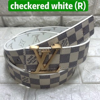 belt checkered white (reversible)