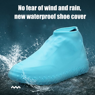 rain shoe◑1 Pair Silicone Overshoes Reusable Waterproof Non-slip Shoes Covers Rain Boots