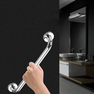 1*Shower Grab Bar silver Stainless Steel Bathroom Tub Toilet Handrail Grab Bar Shower Support Handle Rack Bathroom Balance Bar for safety (6)
