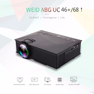 ☞✤♧UNIC UC68 Mini Projector Multimedia Home Theatre 1800 Lumens LED Projector HD 1080p Better Than U