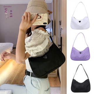 【Queen】Women Nylon Totes Shoulder Bag Simple Female Street Underarm Handbag Purse