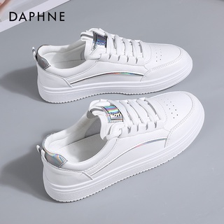 Daphne White Shoes Female Shoes Wild Flat Shoes Thick Bottom Casual Shoes