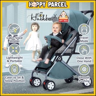 HUSHBEE Foldable Baby Stroller Baby Lightweight Compact Foldable Safety Portable Breathable Trolley