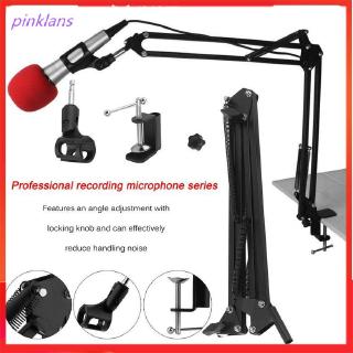 pinklans Mic Microphone Suspension Boom Scissor Arm Stand Holder For Studio Broadcast