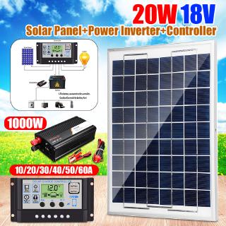 1000W DC 12V TO AC 220V Car Power Inverter 18V Solar Panel 12/24V 60A Controller (1)