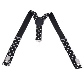 Suspenders Unisex Adjustable Braces Elastic Clip On Y-back Party Plain Belt