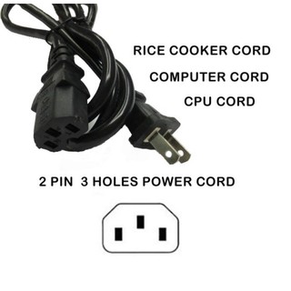 CPU / monitor power cable power cord 1.5 meter Computer line AC Power Cord 2 Pin Plug and 3 Pin Plug