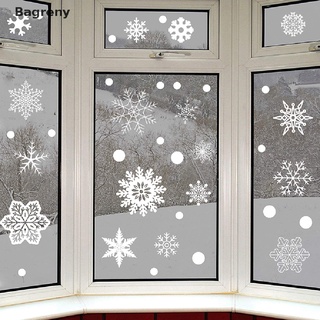 Bagreny Christmas 37pcs Glitter Snowflake Clings Window Film Glass Sticker Static Decal PH