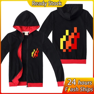 New Minecraft Children Zipper Hooded Coat Baby Boys Clothing Prestonplayz Girls Sweatshirt Cartoon Kids Long Sleeve
