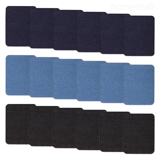 HO 18 Pieces Iron On Patches Iron On Denim Cotton Patches Iron-On Repair Kit