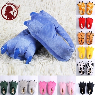 ✨ready stock✨Adult Women Plush Indoor Slippers Funny Animal Paw Monster Claw Shoes