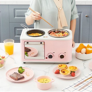 Multifunction Breakfast Machine Station Maker Center Retro Family Electric Toaster Stainless