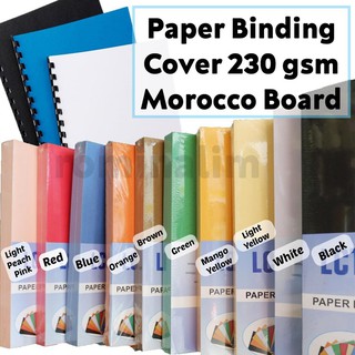 Stationery☸Paper Binding Cover Morocco Board 230 gsm Book Cover A4 Short Long
