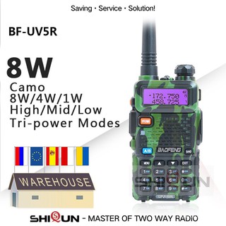 1PC/2PCS Baofeng 8W UV-5R Walkie Talkie Camo Dual Band UV5R 8W Ham Radios UHF VHF Two Way Radio UV 5