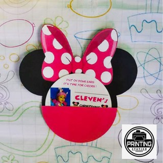 Minnie mouse theme invitation