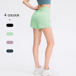 【in stock】Women Gym Double Shorts Back Pocket Running Shorts Breathable Quick Dry Women Summer Short Workout Fitness Sportwear