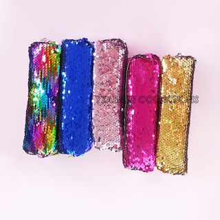 Pencil Case Reversible Sequins or Cosmetics Pouch -GD