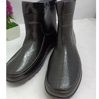 Men Shoes☍ஐ●PERFEET Weather protection Shoes Rainy Rubber rainboots BOTA plain black for MEN low cut