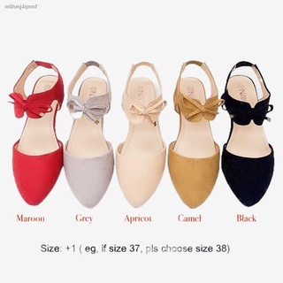 (Sulit Deals!)◆❁✸Pointed Closed Toe Suede Flat Sandals