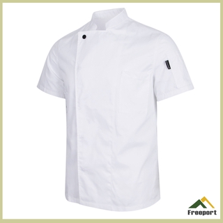 Freeport Unisex Short Sleeves Chef Jacket Waiter Coat Cooks Uniform Apparel