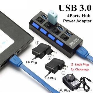 4 Ports USB 3.0 HUB With switch Super Speed 5Gbps Support 1TB