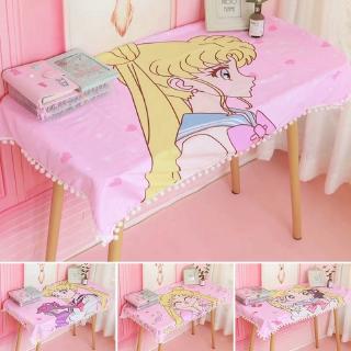 Cute Pink Anime Sailor Moon Girl Printed Cartoon Book Desk Tablecloth Desk Decoration Tablecloth (6)