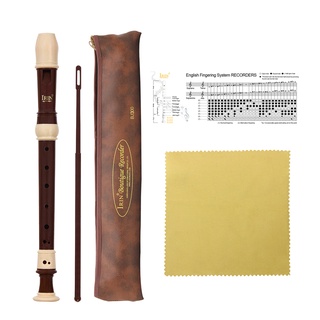 BS Alto Recorder 8 Hole Baroque Style Recorders Instrument Detachable with Finger Rest and Carrying