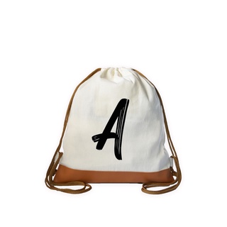 handbag ♞Brush Initial A Drawstring Bag✪