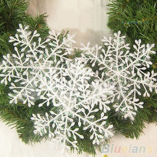 [NYCT XMAS] 30 Pcs White Snowflake Artificial Christmas Festival Party Home Decor Ornaments