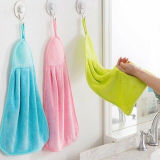 Hangable Coral Velvet Towel Kitchen Wipes No Lint Absorbent Rag Cleaning Cloth