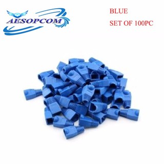 RJ45 RUBBER BOOTS BLUE SET OF 100PC(BLUE)