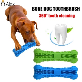 【Ready Stock】✕【Alex】 Bone-shape Pet Dog Toothbrush Brushing Chew Toy Stick Oral Care Teeth Cleaning