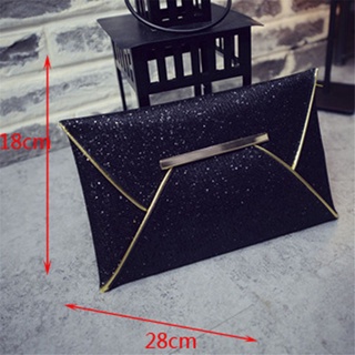 Clutch Leather Personality Hand Package Envelope Sequins (2)