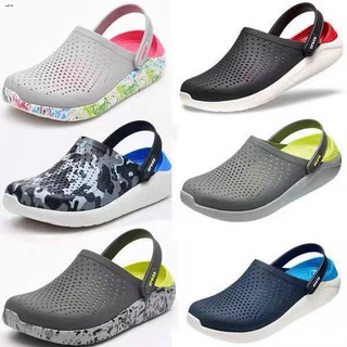 flat sandals☁△❣New Crocs hole men's women's men's crocs literide sandals