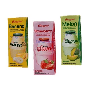 Binggrae Banana / Strawberry/ Melon Milk 200ml (1)