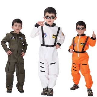 Kids Cosplay Suit Pilots Boys Halloween Costume Astronaut Costume Children Cosplay Jumpsuit Masquera