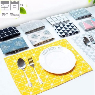 Plaid Table Mat Tablecloth Napkin Food Photography Nordic Photo Background Cloth Photography Shooting Props