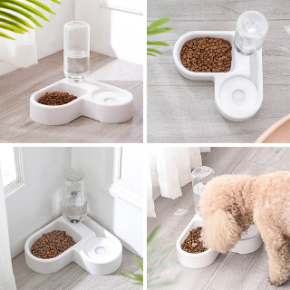 tranquillt Automatic Pets Supplies Feeder Food Water Dispenser Detachable Cats Dogs Puppy Feeding Machine Bowl Pet Drinking Fountain With Bottle