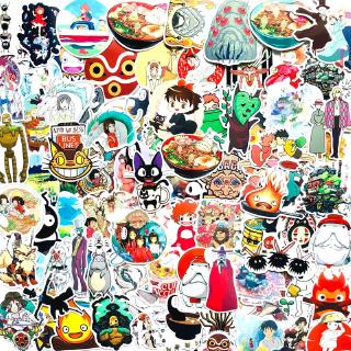 100/pcs Japan Cartoon Miyazaki Hayao Laptop Sticker Home Decor Styling Wall Travel Suitcase Kids (1)